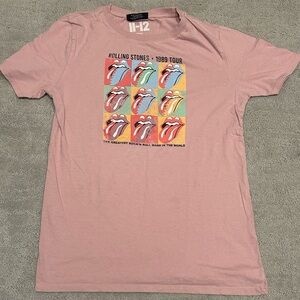 Bravado Pink Rolling Stones Graphic Tee